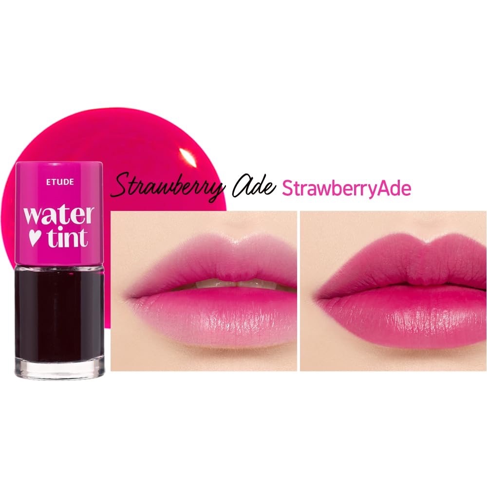 Etude Strawberry Ade Dear Darling Water Lip Tint- vibrant pink, long lasting
